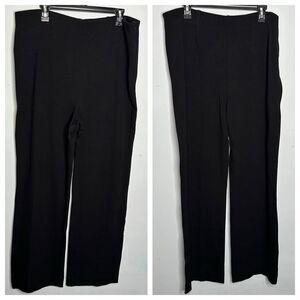 Kate Hill Casual Collection Solid Black Dress Pants Style 80586 Size XL NEW NWT